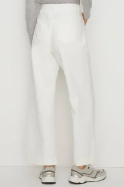 Discount Oasis Adeline Cropped Wide Leg Jean Ecru