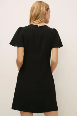 Sale Oasis Angel Sleeve Tailored Dress Black