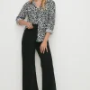 Online Oasis Animal Printed Pocket Front Shirt Mono