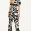 Discount Oasis Animal Stretch Crepe Twist Front Jumpsuit Mono
