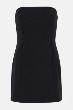 Discount Oasis Bandeau Woven Crepe Mini Dress Black