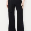 Fashion Oasis Belted Wide Leg Trouser Black