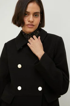 Discount Oasis Button Detail Dolly Coat Pink