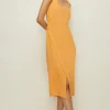 Outlet Oasis Button Wrap Detail Midi Dress Khaki