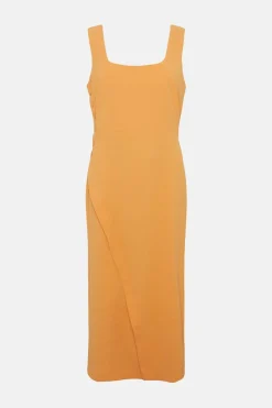 Outlet Oasis Button Wrap Detail Midi Dress Khaki