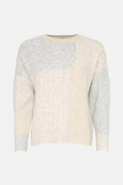 New Oasis Cable Colour Block Knit Jumper Pink