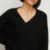 Outlet Oasis Cable Stitch Cricket Jumper Black