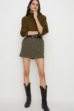 Best Oasis Canvas Utility Skirt Khaki