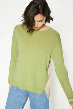 Online Oasis Cashmere Blend Deep Cuff Oversized Crew Neck Navy