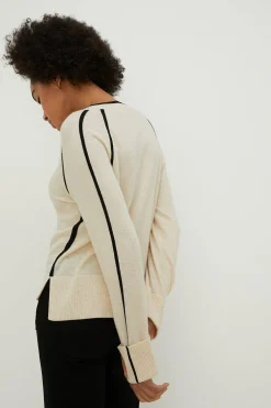Outlet Oasis Cashmere Blend Deep Cuff Slouchy V Neck Jumper Camel