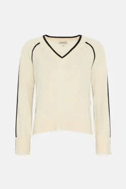 Outlet Oasis Cashmere Blend Deep Cuff Slouchy V Neck Jumper Camel