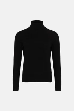 New Oasis Cashmere Roll Neck Jumper Black