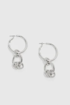 Outlet Oasis Chain Detail Drop Earrings Silver