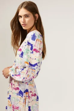 Fashion Oasis Charlie Taylor Scenic Ruched Front Dress Multi