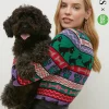 Sale Oasis Christmas Dog Jacquard Jumper Multi