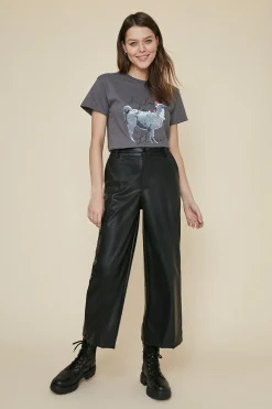 Discount Oasis Christmas Llama T Shirt Charcoal