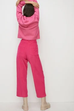 Fashion Oasis Chunky Cord Straight Leg Cord Trouser Pink