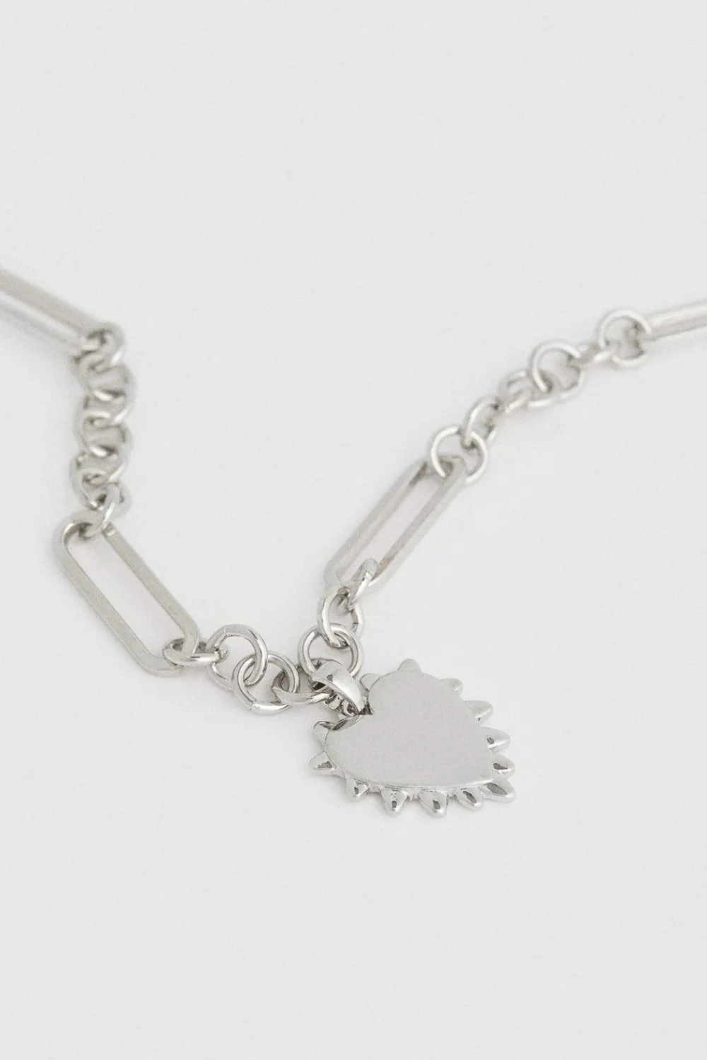 Outlet Oasis Chunky Heart Pendent Necklace Silver
