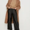 New Oasis Coated Denim Wide Leg Crop Jean Black