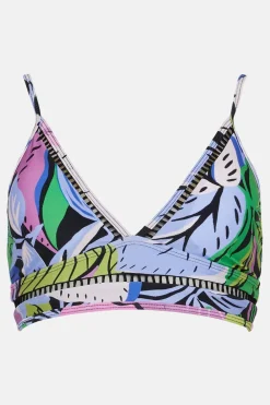 Sale Oasis Colour Pop Floral Ladder Trim Deep Bikini Top Multi