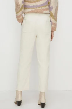 Fashion Oasis Cord Straight Leg Trouser Ecru