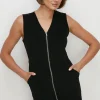 Discount Oasis Cord Zip Through Mini Dress Black