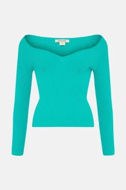 Fashion Oasis Corset Detail Rib Detail Jumper Magenta