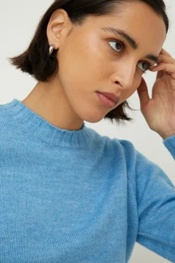 Discount Oasis Cosy Crew Neck Jumper Blue