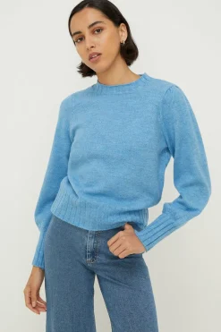 Discount Oasis Cosy Crew Neck Jumper Blue