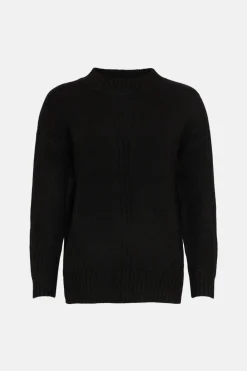 Discount Oasis Cosy Longline Rib Detail Mock Neck Jumper Black