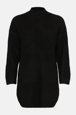 Online Oasis Cosy Mock Neck Mini Jumper Dress Oatmeal