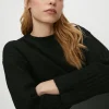 Clearance Oasis Cosy Rib Detail Crew Neck Jumper Black