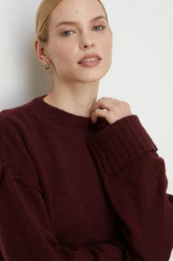 Outlet Oasis Cosy Turn Back Cuff Mock Neck Jumper Blue