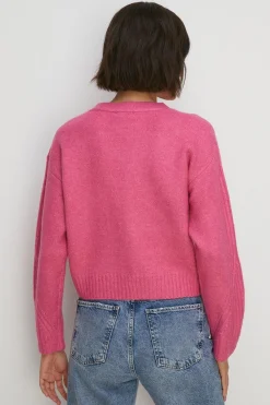Outlet Oasis Cosy V Neck Girlfriend Cardigan Hot Pink