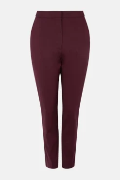 Clearance Oasis Cotton Sateen Slim Leg Trouser Black