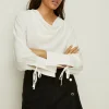 Clearance Oasis Cowl Neck Woven Crepe Top Ivory