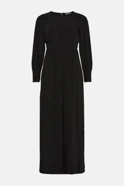 New Oasis Crepe Empire Seam Detail Jumpsuit Black