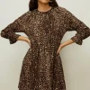 Online Oasis Crinkle Mini Dress Animal