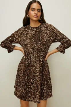Online Oasis Crinkle Mini Dress Animal