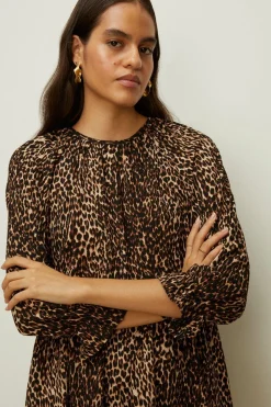 Online Oasis Crinkle Mini Dress Animal