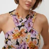 Best Oasis Cross Front Floral 2 In 1 Jumpsuit Black