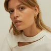 Outlet Oasis Cut Out Detail Knitted Top Ivory