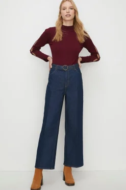Online Oasis Cut Out Sleeve Jumper Berry