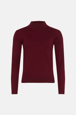 Online Oasis Cut Out Sleeve Jumper Berry