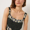 Online Oasis Daisy Stripe Printed Pinny Strap Midi Dress Floral