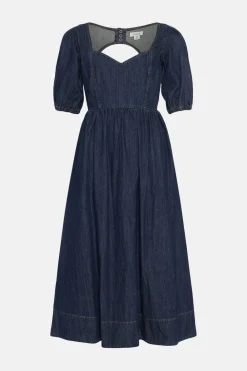Outlet Oasis Denim Midi Dress Dark Wash