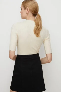 Clearance Oasis Denim Mini Skirt Black