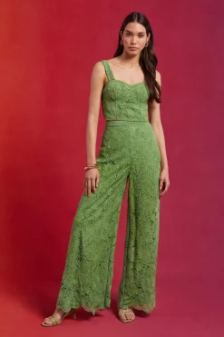 New Oasis Detailed Lace Strappy Bralette Green
