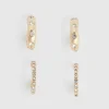 Fashion Oasis Diamante Detail Two Pack Earrings Gold