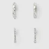 Best Oasis Diamante Detail Two Pack Earrings Silver